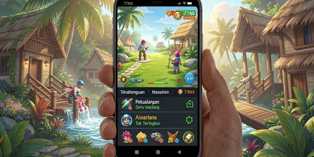 Tampilan gameplay petualangan yang menakjubkan dan menarik.