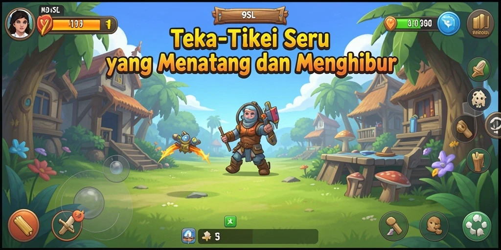 Tampilan gameplay menarik dari game Puzzle 9SL yang menantang.