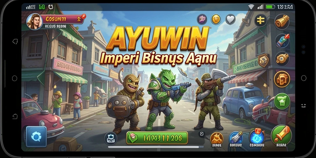Screenshot AYUWIN menunjukkan gameplay seru dengan desain yang menarik.