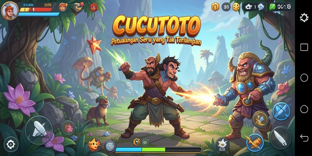 CUCUTOTO menunjukkan aksi seru dalam dunia petualangan.