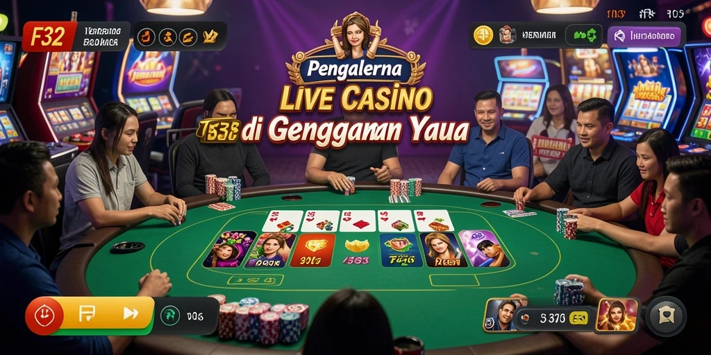 Tampilan F32 dengan dealer langsung dan permainan seru.