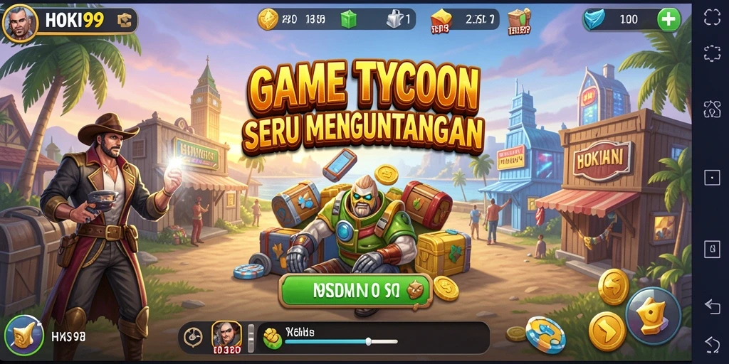 Tampilan gameplay HOKI99 yang menarik dan penuh strategi Tycoon.