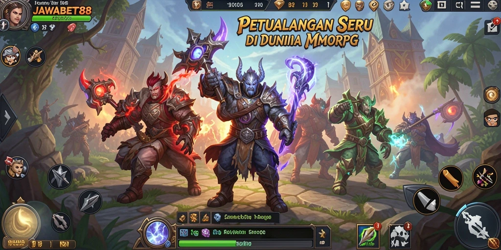 Gameplay seru di dunia fantasi JAWABET88 yang luas.
