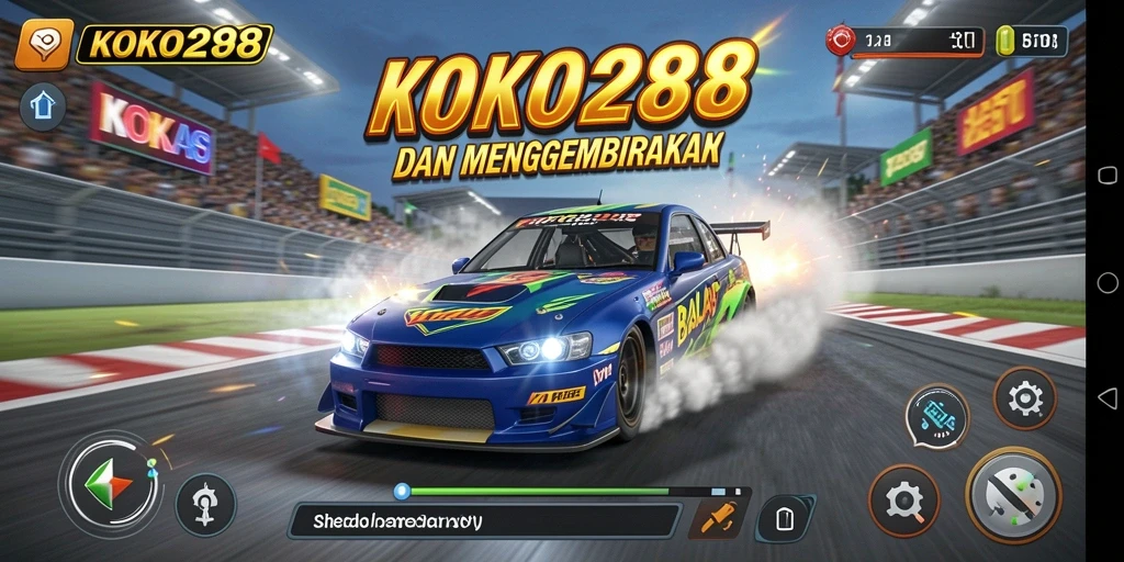 Tampilan gameplay balapan KOKO288 yang seru dan menegangkan.