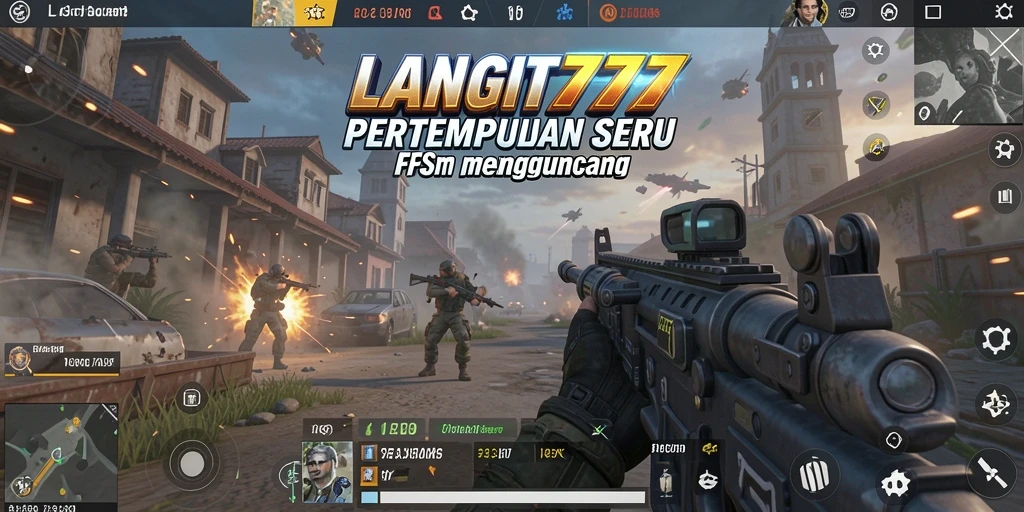 Tampilan gameplay menegangkan dalam LANGIT777 yang penuh aksi.