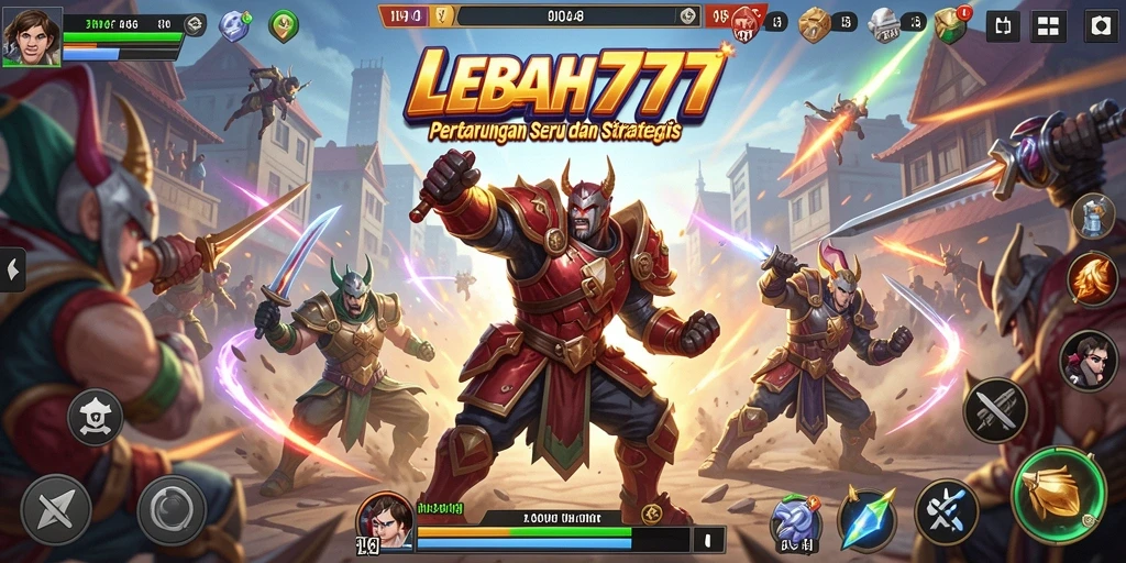Gameplay LEBAH777 yang menegangkan di arena pertarungan.