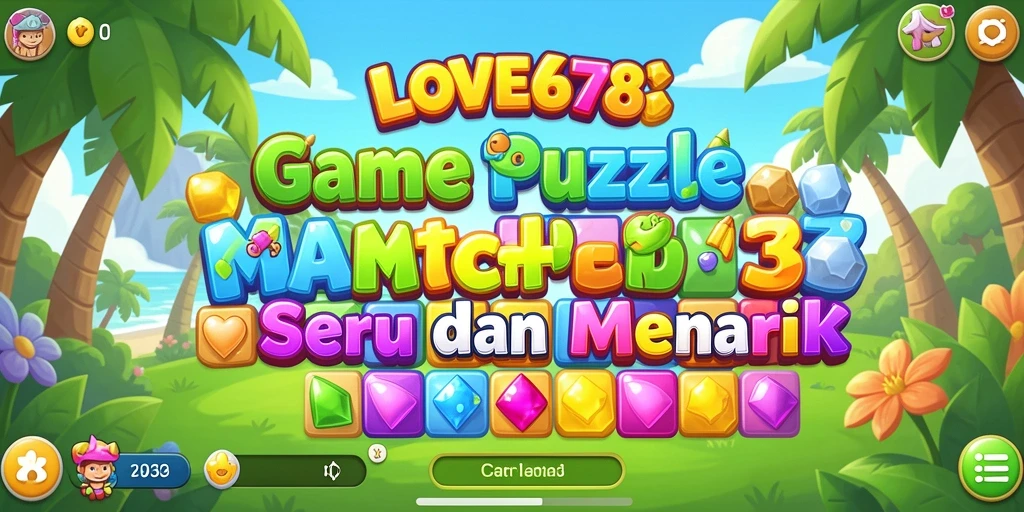 Screenshot menunjukkan gameplay menarik dari LOVE678 Match-3.