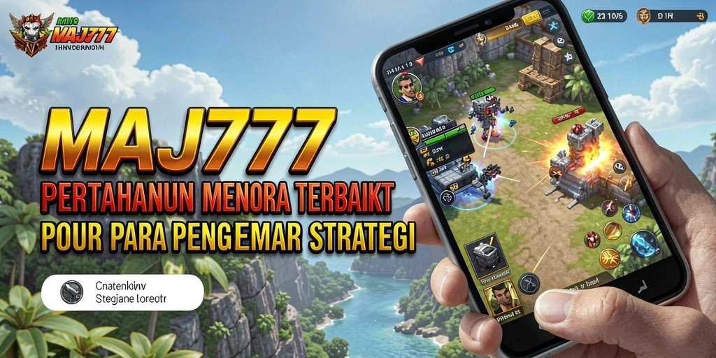 Tampilan gameplay seru dari MAJ777 dalam mode Tower Defense.