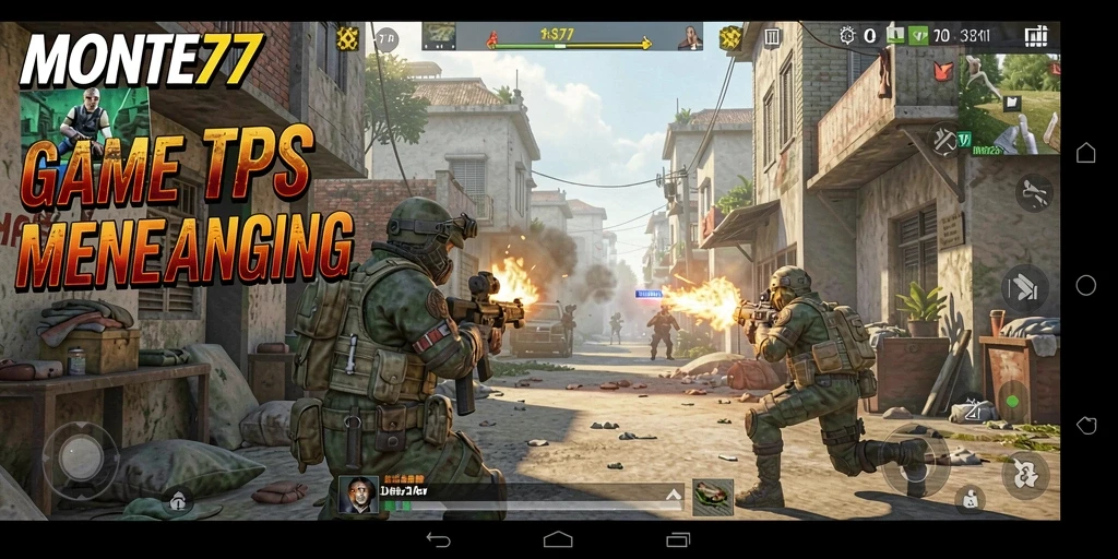 Tampilan gameplay seru dalam MONTE77, penuh aksi dan strategi.