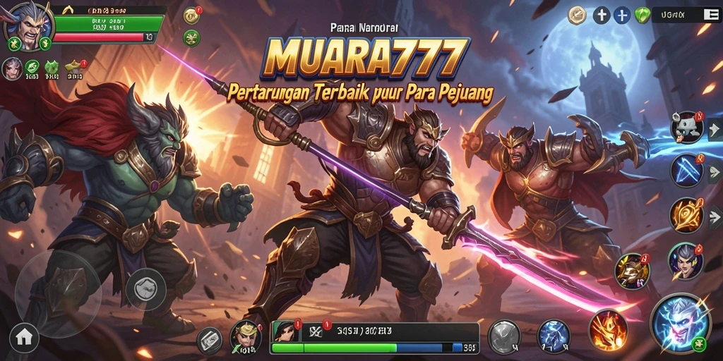 Tampilan epic dari gameplay pertarungan di MUARA777