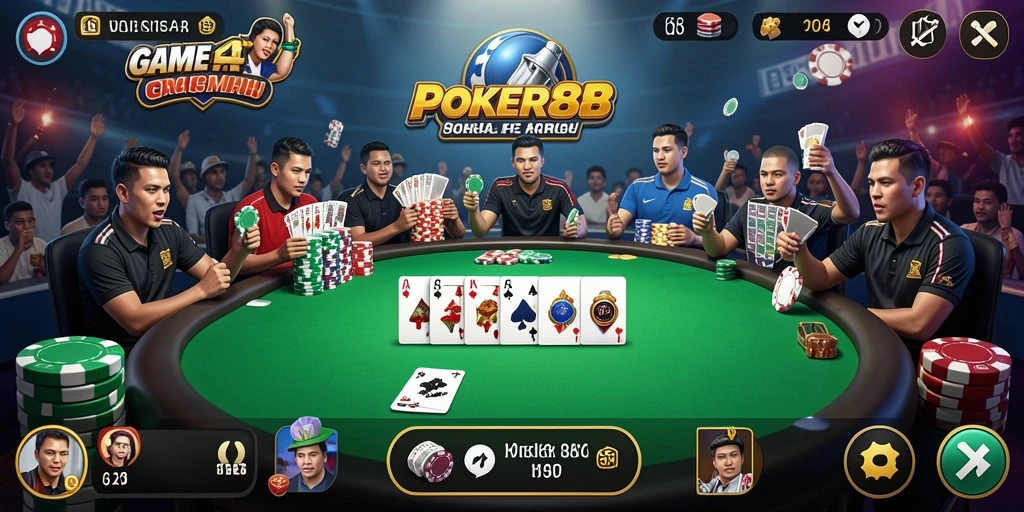 Gameplay seru POKER88 dengan pemain dari seluruh dunia.