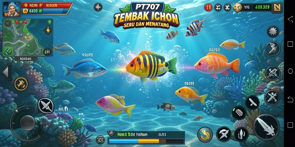 Gameplay Tembak Ikan PT707 yang seru dan mendebarkan.