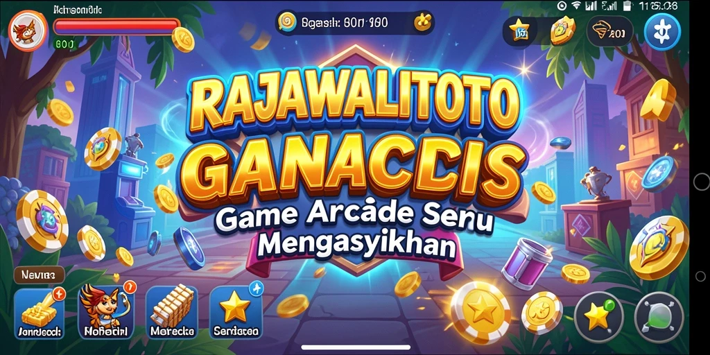 Tampilan gameplay seru dari RAJAWALITOTO dengan karakter unik.