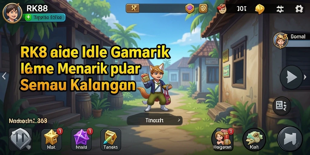 Tampilan menarik dari gameplay RK88 yang santai dan mengasyikkan.