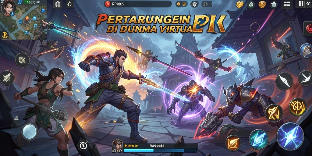 Tampilan seru gameplay RP886 dengan pertarungan intens.