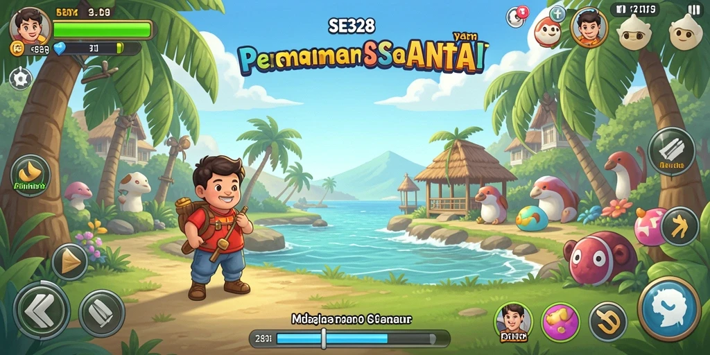 Tampilan gameplay SE328 yang ceria dan menarik.