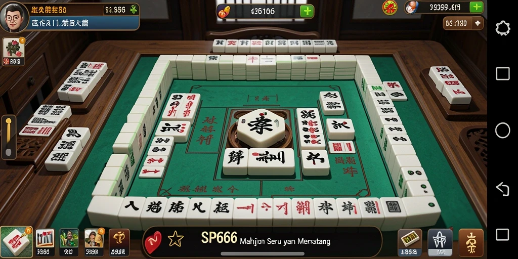 Tangkapan layar dari gameplay Mahjong yang seru di SP666.