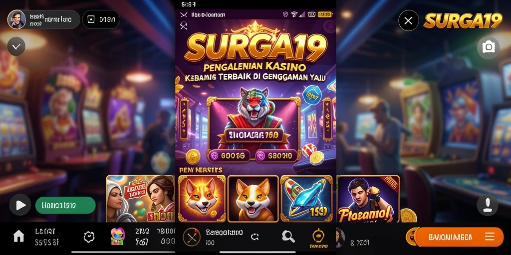 Tangkapan layar utama SURGA19 menampilkan gameplay yang seru dan menarik dalam suasana Kasino.