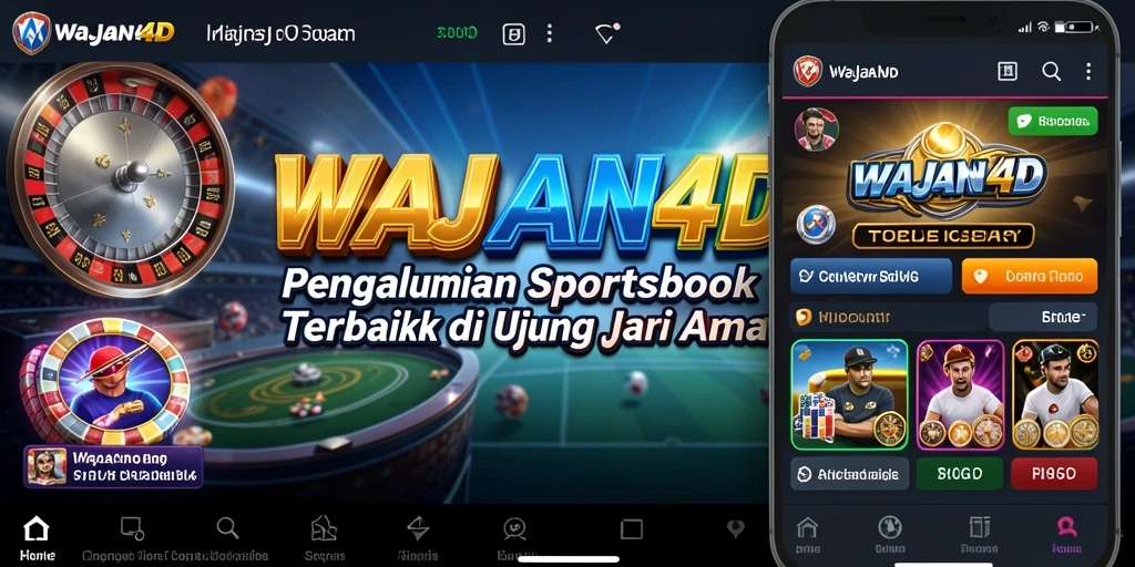 Screenshot WAJAN4D menampilkan antarmuka taruhan olahraga yang interaktif.